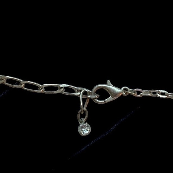 Dazzling Hollywood Style Clear Rhinestone Silver Tone Fashion Jewelry Necklace - Picture 5 of 6